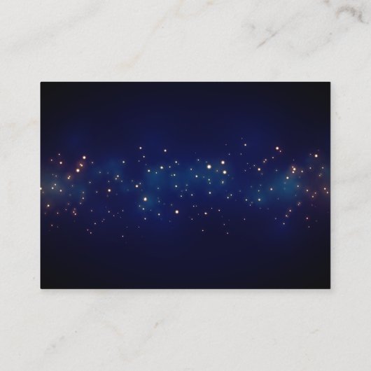 魔法の星空結婚の夜のサンキューカード エンクロージャーカード (裏面)