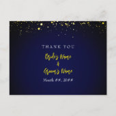 魔法の星空結婚の夜のサンキューカード ポストカード (正面)