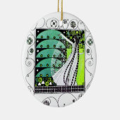 魔法の春グリーン セラミックオーナメント (右)