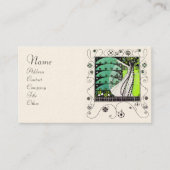 魔法の春明るい白黒黄色 名刺 (正面)