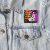 魔法の春鮮やかな紫の黒褐色 缶バッジ (インサイチュ)