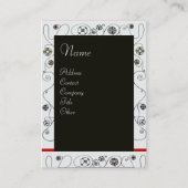 魔法の春鮮やかな赤白黒緑 名刺 (正面)