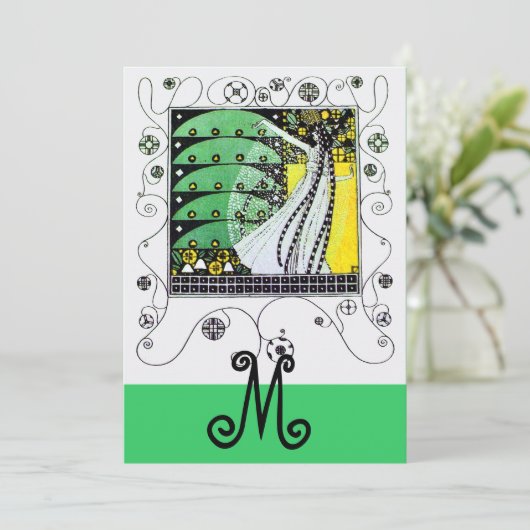 魔法の春、明るい黄色の黒の緑 招待状 (スタンド正面)