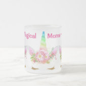 魔法の時の虹のユニコーン フロストグラスマグカップ (中央)