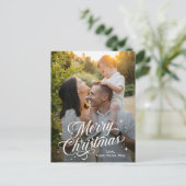 魔法の時間メリークリスマス編集可能カラー シーズンポストカード (スタンド正面)