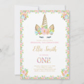 魔法の最初の誕生日パーティーカード 招待状 (正面)