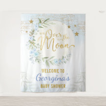 魔法の月と星のブルーゴールドベイビーボーイ歓迎