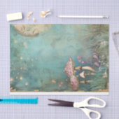 魔法の月に照らされた妖精のガーデンのデコページ 薄葉紙 (クラフト)