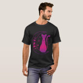 魔法の月の周期Pに精通したWicca黒猫 Tシャツ (正面フル)