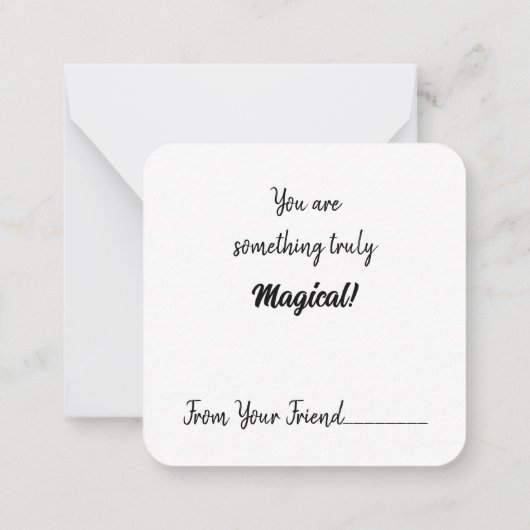 魔法の月の女神ヴァレンティーンズデイノートカード ノートカード (裏面)