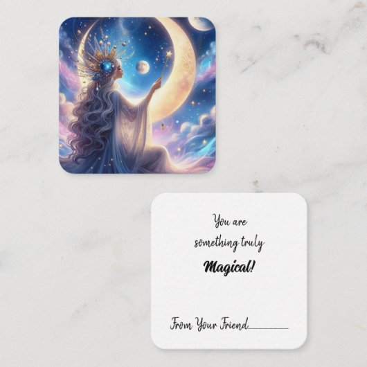 魔法の月の女神ヴァレンティーンズデイノートカード ノートカード (正面/裏面)