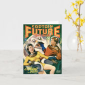 魔法の月の挨拶状 カード (黄色い花)