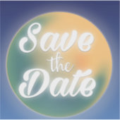 魔法の月の日付を保存 シール (正面)