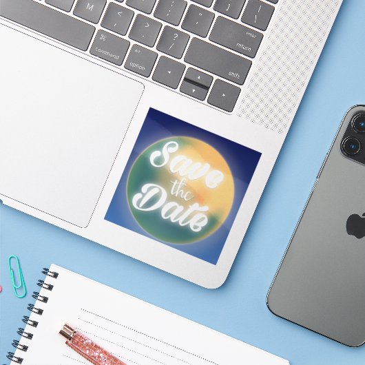 魔法の月の日付を保存 シール (ノートパソコンとiPhone)