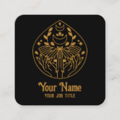 魔法の月の蛾の名刺 スクエア名刺 (正面)