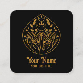 魔法の月の蛾の名刺 スクエア名刺