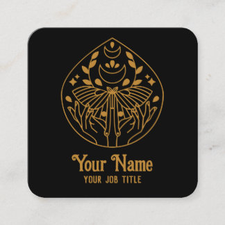 魔法の月の蛾の名刺 スクエア名刺