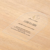 魔法の月をイメージしたウェディング招待状 アクリル招待状 (レイダウン)