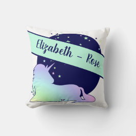 魔法の月ユニコーンキュート魔法デザインスターズホワイト クッション