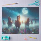魔法の月明かりの馬 薄葉紙 (クラフト)