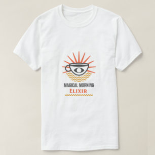 魔法の朝エリクシャー – コーヒー – カフェイン – 飲む Tシャツ