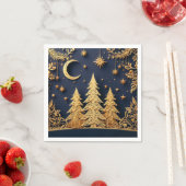 魔法の木のシーン - クリスマスの輝き スタンダードカクテルナプキン (インサイチュ)