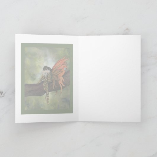 魔法の木の妖精のグリーティングカードをソルロ カード (内部)