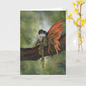 魔法の木の妖精のグリーティングカードをソルロ カード (黄色い花)