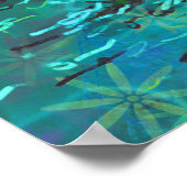 魔法の木の池のカラフル空 ポスター (角)