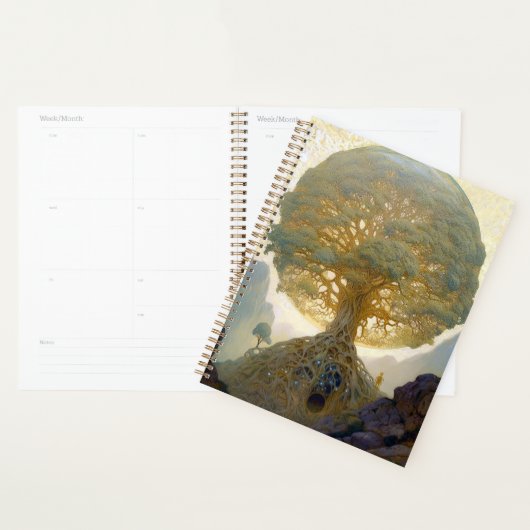 魔法の木の生命の超現実的な自然アート プランナー手帳 (ディスプレー)