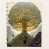 魔法の木の生命の超現実的な自然アート プランナー手帳 (正面)