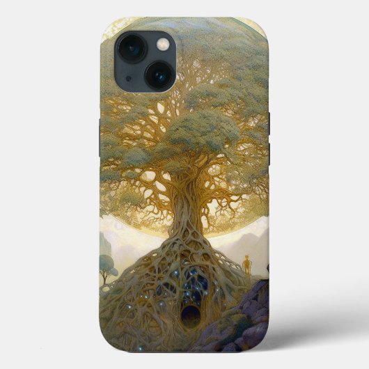 魔法の木の生命の超現実的な自然アート Case-Mate iPhoneケース (裏面)