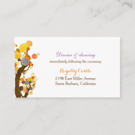 魔法の木の結婚式のレセプション エンクロージャーカード