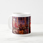 魔法の本が付いているサンタのマグ コーヒーマグカップ (正面左)