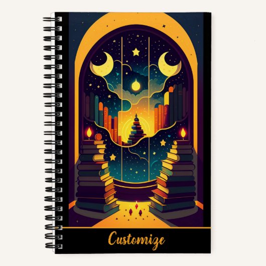 魔法の本の領域カスタム手帳 ノートブック (正面)