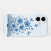 魔法の本 - 蝶と花の幻想世界 iPhone 16ケース (裏面横)