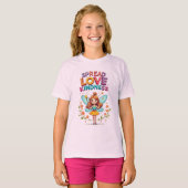 魔法の杖で喜びを広げる魅力的な妖精 Tシャツ (正面フル)