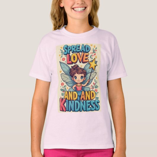 魔法の杖で喜びを広げる魅力的な妖精 Tシャツ (正面)