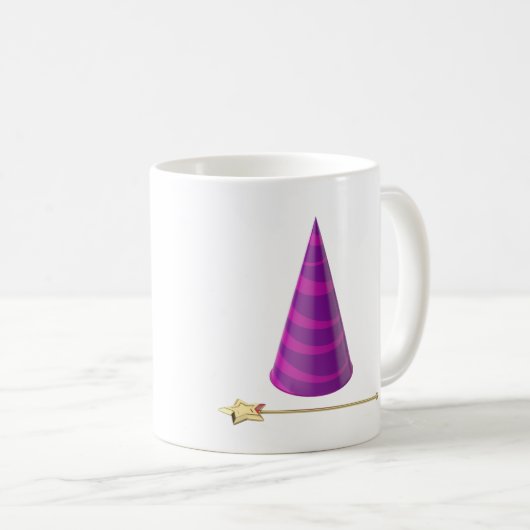 魔法の杖とコーンハット コーヒーマグカップ (正面右)