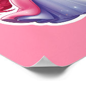 魔法の杖とティアラを持つピンクのプリンセス ポスター (角)