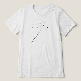 魔法の杖と星とキラキラと黒 トライブレンドTシャツ