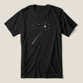魔法の杖と星とキラキラの白 トライブレンドTシャツ