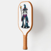 魔法の杖を持つミニ魔法使い猫 ピックルボールラケット (左)