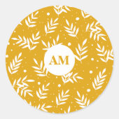 魔法の枝 – 黄色 ラウンドシール (正面)