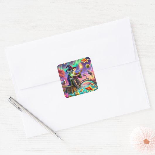 魔法の森で魔法使いコアラ鋳造魔法 スクエアシール (封筒)