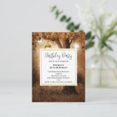 魔法の森とフェアリーライト誕生日招待状 ポストカード (スタンド正面)