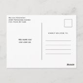 魔法の森とフェアリーライト誕生日招待状 ポストカード (裏面)