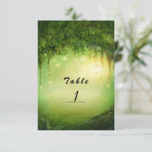 魔法の森と光のウェディングテーブルナンバー 招待状 (スタンド正面)