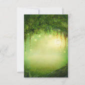 魔法の森と光のウェディングテーブルナンバー 招待状 (裏面)