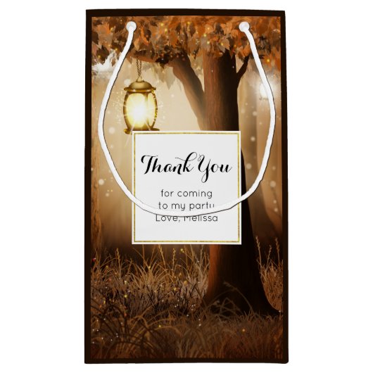 魔法の森と妖精のライトパーティーありがとう スモールペーパーバッグ (裏面)